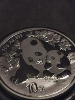 China, 10 Yuan 2024,Panda, BU, 1 Oz Silver 999%., Zilver, Ophalen of Verzenden, Centraal-Azië, Losse munt