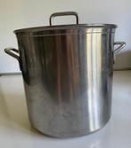 Grote roestvrijstalen stoofpot/waterkoker/braadpan, Inox, Zo goed als nieuw, Keramische plaat, Ophalen