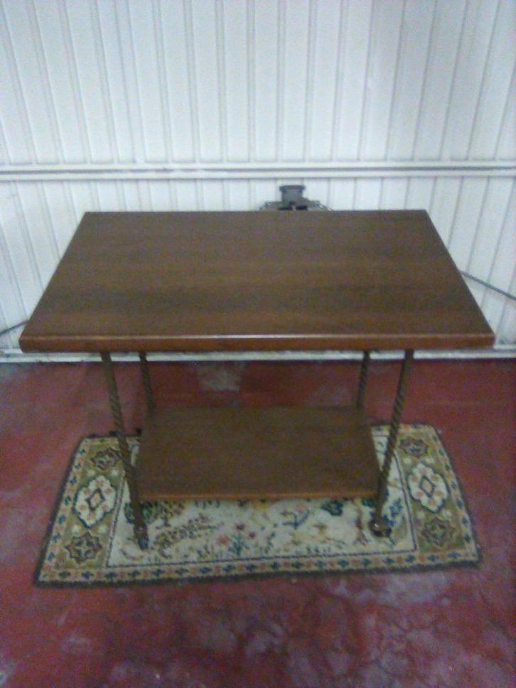 Mobiel Tafeltje Hout 86x55x75cm AFHALING LEES BESCHRIJVING, Huis en Inrichting, Tafels | Bijzettafels, Gebruikt, Rechthoekig, 60 cm of meer