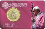 Coincard 1 euro Vaticaanstad 2023 Nr. 2, Postzegels en Munten, Ophalen of Verzenden, Vaticaanstad, 1 euro