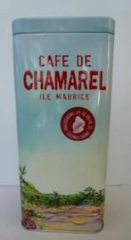 boîte vide Café de Chamarel, Collections, Boîte en métal, Enlèvement ou Envoi, Comme neuf, Café, Autres marques