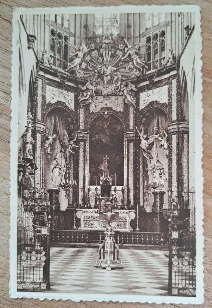 postkaart nr 7 Diest - St. Sulpitiuskerk - Hoogaltaar, Ophalen of Verzenden, Gelopen, Vlaams-Brabant