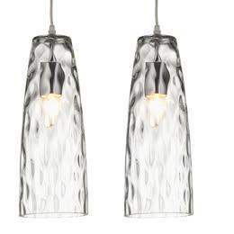 Oaks Lighting Oriata Suspensions (2 stuks), Huis en Inrichting, Lampen | Hanglampen, Zo goed als nieuw, Minder dan 50 cm, Glas