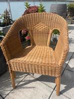 Stoel in pitriet met kussen, Tuin en Terras, Tuinstoelen, Ophalen, Zo goed als nieuw