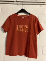 Roestkleurig t-shirt, Fish & Chips, maat 164, 14 jaar, Meisje, Ophalen of Verzenden, Zo goed als nieuw, Shirt of Longsleeve