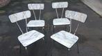 Jolie série 4 chaises formica vintage look marbre année 60, Antiquités & Art, Enlèvement