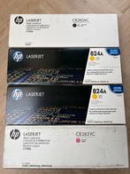 4 cartouches HP 823A-824A  HP CP6015/CM6050MFP/CM6040mfp, Enlèvement ou Envoi, Neuf, Toner, HP ORIGINAL