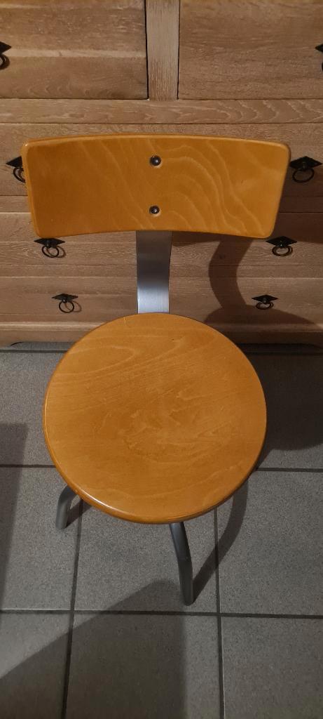 Fauteuil/tabouret de bureau vintage, Maison & Meubles, Chaises de bureau, Comme neuf, Tabouret de bureau, Brun, Enlèvement