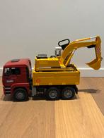 Bruder truck en graafmachine, Ophalen, Zo goed als nieuw