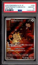 Team Rocket's Meowth PSA 10 109/098 JP Glory of Team Rocket, Ophalen of Verzenden, Zo goed als nieuw, Losse kaart