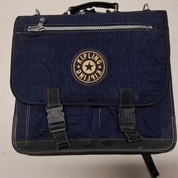 Zeer stevige vintage Kipling boekentas, Handtassen en Accessoires, Tassen | Schooltassen, Gebruikt, Aktetas of Boekentas, 40 tot 50 cm