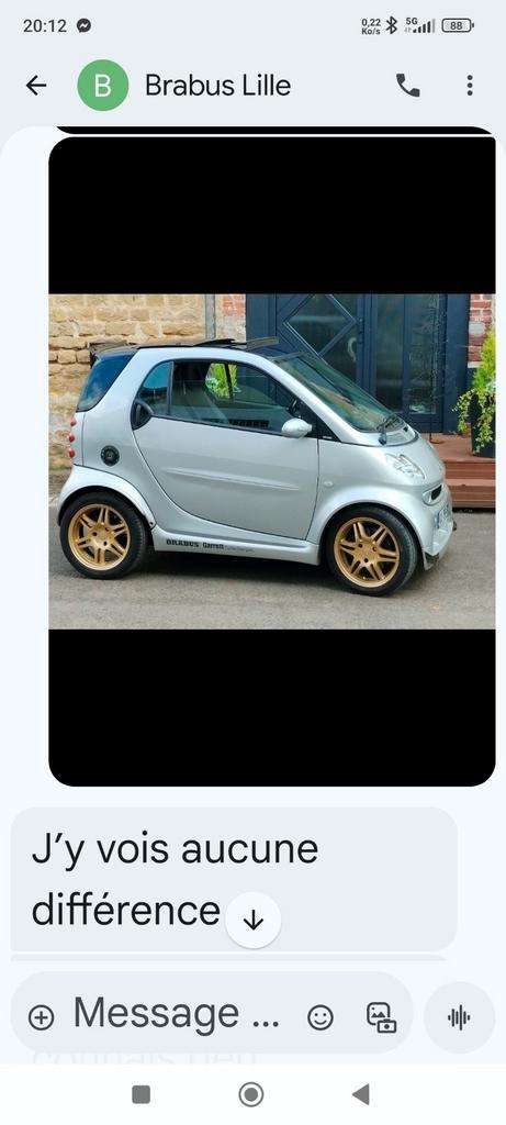 ÉCHANGE OU VEND Rare smart brabus, Auto's, Smart, Particulier, ForTwo, Alarm, Open dak, USB, Elektrisch, Automaat, Leder, Ophalen
