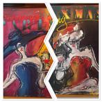 SET KUNSTWERKEN Schilderijen Van Geoffrey Wijn Alias Wine, Antiek en Kunst, Kunst | Schilderijen | Modern, Ophalen