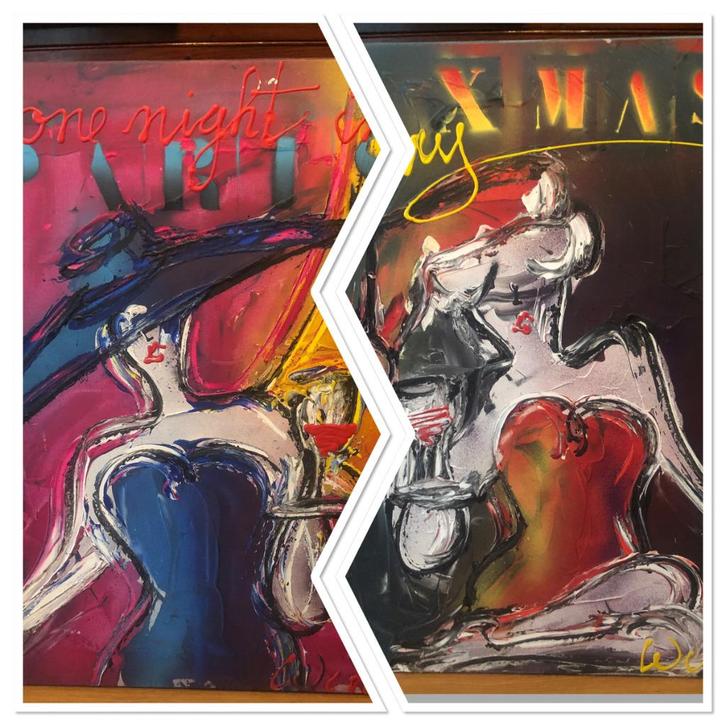 SET KUNSTWERKEN Schilderijen Van Geoffrey Wijn Alias Wine, Antiek en Kunst, Kunst | Schilderijen | Modern, Ophalen