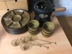 compete fondueset met borden, vorkjes en kommetjes, Enlèvement, Comme neuf, Brûleur, Service à fondue