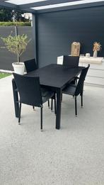 Moderne zwarte tuinset Bois Le Duc, Tuin en Terras, Tuinsets en Loungesets, Ophalen, Zo goed als nieuw, Tuinset