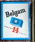 Prachtige blauwe Belgische reclamekaart, Ophalen of Verzenden, Zo goed als nieuw