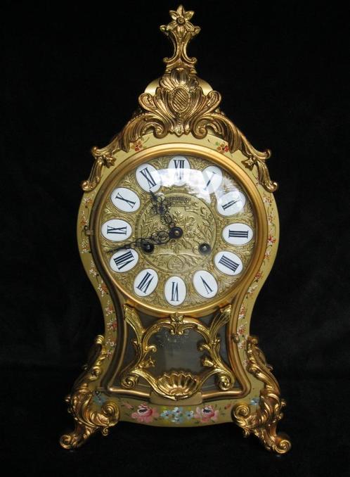 48 cm goudvergulde pendule (boulle), Antiquités & Art, Antiquités | Horloges, Enlèvement