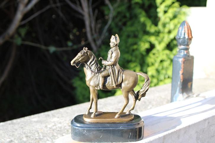 Napoleon te paard gesigneerd in brons, CANOVA, Antiek en Kunst, Antiek | Brons en Koper, Brons, Ophalen of Verzenden