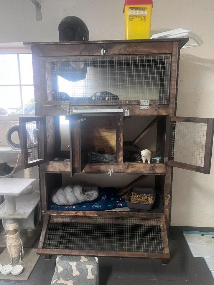 Groot knaagdierhok, Dieren en Toebehoren, Knaagdieren en Konijnen | Hokken en Kooien, Gebruikt, Hok, 90 cm of meer, 75 tot 110 cm