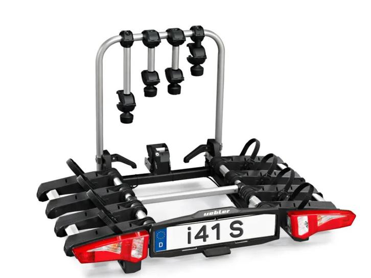 Uebler i41S - Geschikt voor 4 fietsen - Opvouwbaar- Garantie, Auto diversen, Fietsendragers, Nieuw, Trekhaakdrager, 3 fietsen of meer