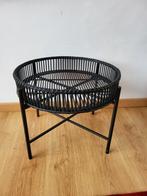 Mooie zwarte rieten/rotan bijzettafel/salontafel (Nieuw), Huis en Inrichting, Ophalen of Verzenden, Nieuw