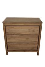 teakhouten ladekast, Teakhout, Nieuw, 3 of 4 laden, Minder dan 100 cm