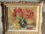 JEHAN FRISON 1882-1961 hst nature morte vase tulipes rouges, Enlèvement