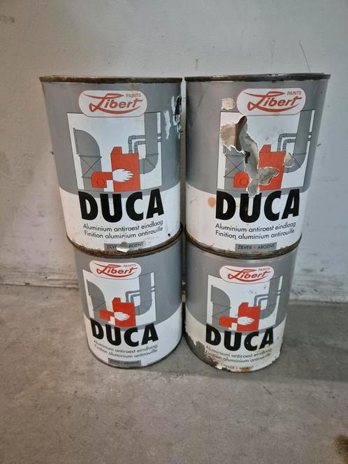 Hittebestendige verf Libert DUCA, zilver, 1 liter, 4 blikken, Doe-het-zelf en Bouw, Verf, Beits en Lak, Nieuw, Verf, Ophalen of Verzenden