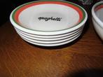 Service à spaghettis plat et 5 assiettes vintage, Ophalen, Gebruikt