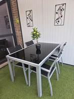 Tuintafel met 4 stoelen, tuinset, Ophalen, Zo goed als nieuw, Loungeset