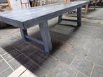 280 cm zware landelijke tafel midnight grey, Huis en Inrichting, Tafels | Eettafels, Ophalen of Verzenden, Gebruikt