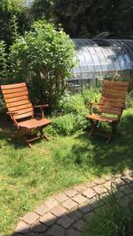Teakhouten tuinstoelen, Tuin en Terras, Gebruikt, Hout