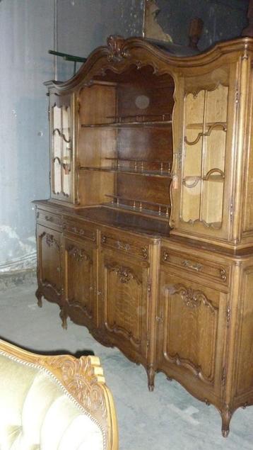 MOOIE GR MASSIEF EIKEN LOUIS XV DRESSOIR VITRIENE beschikbaar voor biedingen