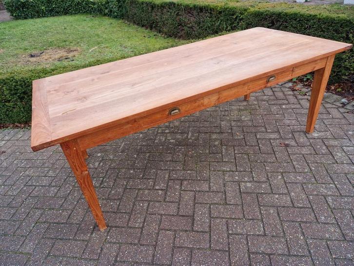 Franse boerentafel 220cm, Antiek en Kunst, Antiek | Meubels | Tafels, Ophalen