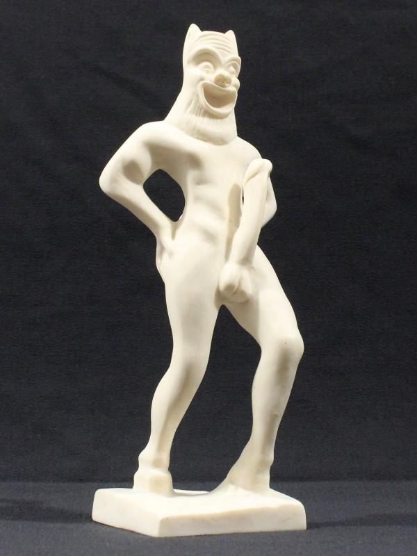 Statue, sculpture grecque Satyre - 21 cm - Marbre, Antiquités & Art, Art | Objets design, Enlèvement ou Envoi