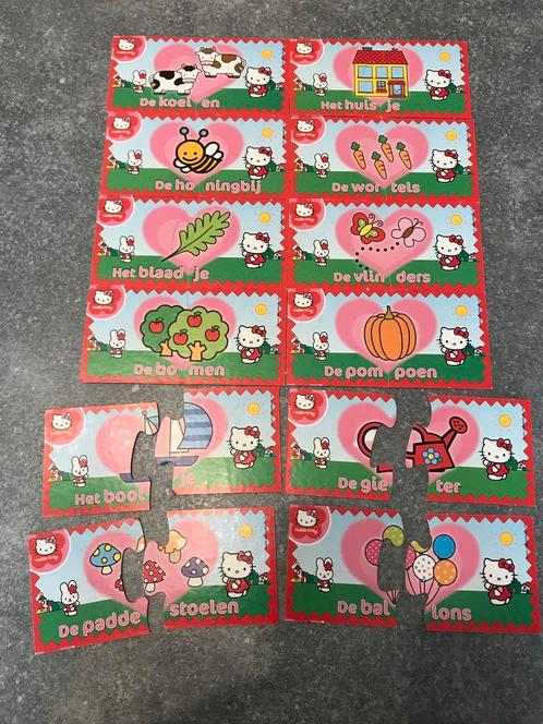 Woordpuzzel, Hello Kitty, Frans-Nederlands, Kinderen en Baby's, Speelgoed | Kinderpuzzels, Zo goed als nieuw, 4 tot 6 jaar, Minder dan 10 stukjes