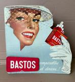 plaque carton BASTOS Cigarettes carton PLV lithograph. 1950, Envoi