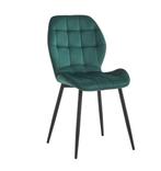 Velvet groene eetkamerstoelen, Huis en Inrichting, Stoelen, Ophalen, Zo goed als nieuw, Overige kleuren, Vier