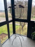 Rustieke kandelaar, zwart, metaal, voor 6 kaarsen, Ophalen, Zo goed als nieuw