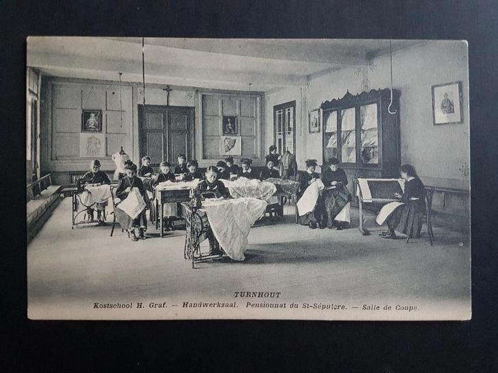 Postkaart Turnhout Kostschool H. Graf Handwerkzaal, Verzamelen, Postkaarten | België, Ongelopen, Antwerpen, Voor 1920, Ophalen of Verzenden