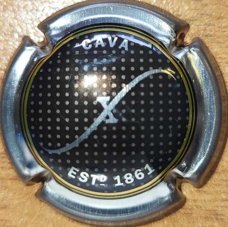 Capsule Cava d'Espagne FREIXENET noir & argent nr.14, Verzamelen, Wijnen, Nieuw, Overige typen, Spanje, Ophalen of Verzenden