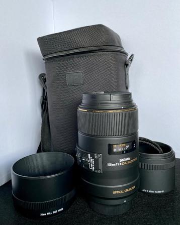 Sigma 105mm f/2.8 EX DG Macro OS HSM - Monture Nikon, Enlèvement, Comme neuf, Objectif macro
