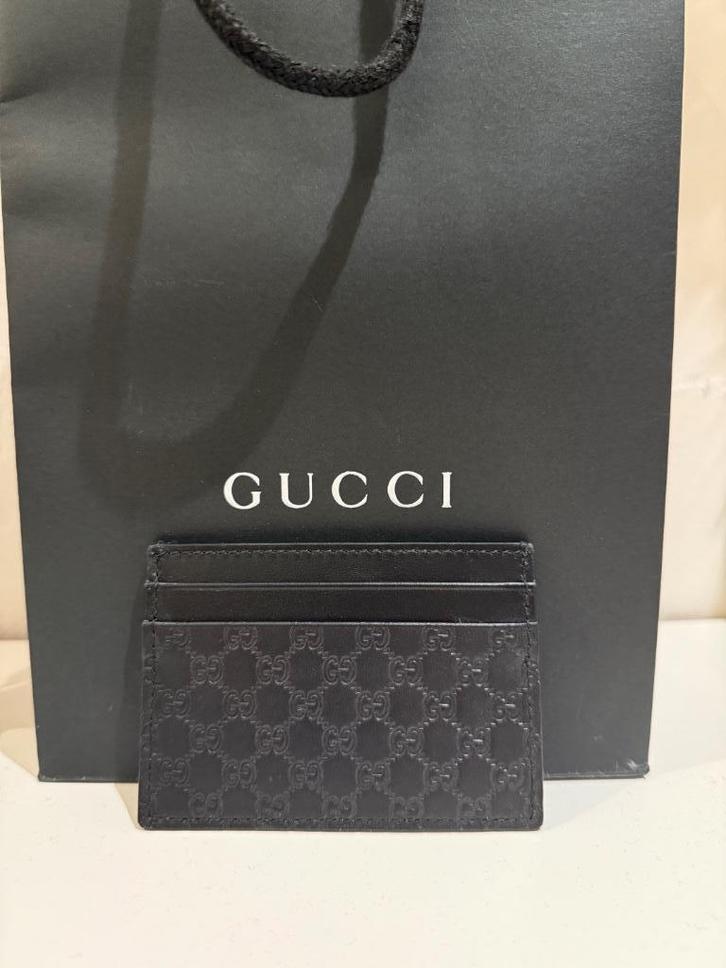 Gucci card holder, Handtassen en Accessoires, Portemonnees, Nieuw, Overige merken, Zwart, Leder, Ophalen
