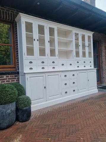 Teak vitrinekast/buffetkast GRATIS LEVERING  beschikbaar voor biedingen