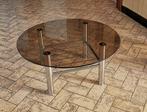 Vintage ronde salontafel chroom, Antiek en Kunst, Ophalen