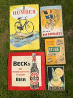 Blikken reclameborden Stork Goetze Sedan Humber Beck’s, Verzamelen, Ophalen of Verzenden
