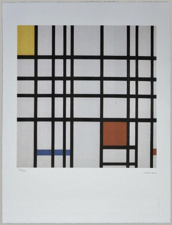 Piet Mondriaan – Composition Yellow, Blue and Red, Antiek en Kunst, Kunst | Litho's en Zeefdrukken, Verzenden