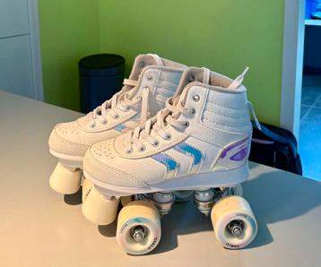 Roller quad patin roulette fille blanc mauve brillant 33 beschikbaar voor biedingen