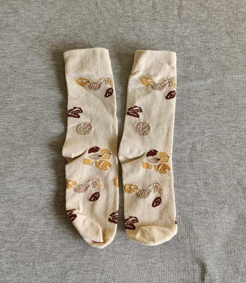 Sokken - Champignons - Beige - Bruin - Maat 35/38 - €2, Vêtements | Femmes, Chaussettes & Bas, Comme neuf, Chaussettes et Chaussettes genoux